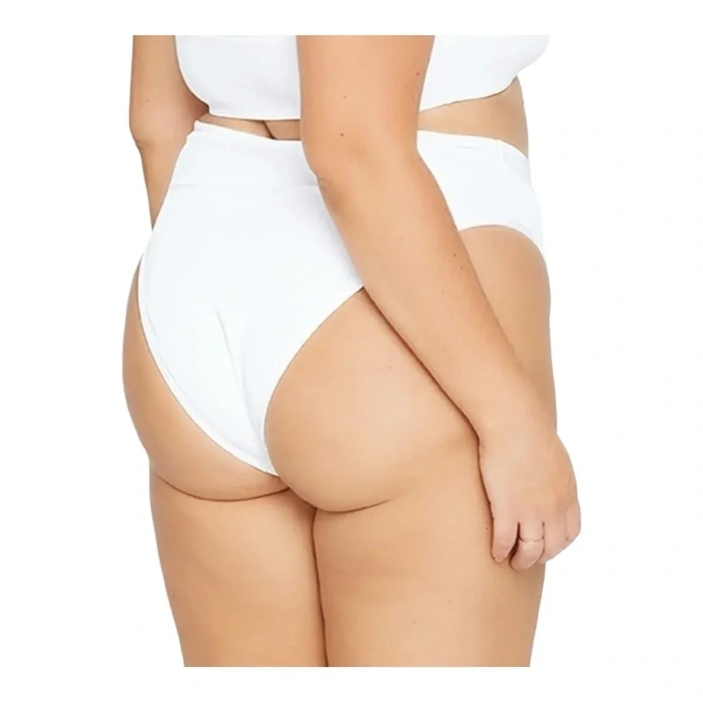 L*Space Frenchi Bikini Bottom in Luna Gingham - Cream NWOT